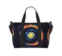 Space Spiral Cosmic Energy Sac de voyage à bandoulière Sac à main Sac à main Sac de sport et de fitness Sac de week-end Sac de nuit Noir, Taille unique, Noir, One Size