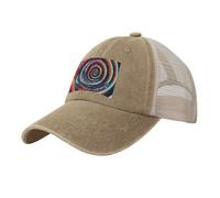 Space Spiral Cosmic Print Cowboy Casquette de baseball en maille respirante pour homme et femme, naturel, Taille unique