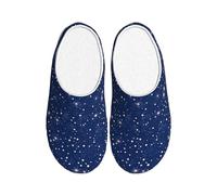 Space Star Pantoufles en flanelle pour femme - Antidérapantes - Chaudes - Pour l'intérieur et l'extérieur, multicolore, X-Small Men/ X-Large Women