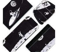 Space Switch Vinyl StickerSpace Ship Galaxy Astronaut Moon CuteCompatible with Nintendo Switch (Switch OLED,Black & White)