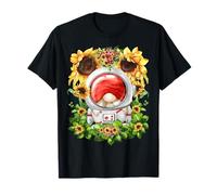 Space Themed GNOME for Sunflower Mom Funny Astronomy Teacher T-Shirt