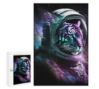 Space Tiger Astronaut Art Print Puzzle 1000 Pièces Educa Jouet en Bois Cadeau Unique Décoration Intérieure Jeu Éducatif Challenge Toy Adultes Et Enfants À Partir De 14 Ans 1000 PCS