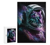 Space Tiger Astronaut Art Print Puzzle 1000 Pièces Educa Jouet en Bois Cadeau Unique Décoration Intérieure Jeu Éducatif Challenge Toy Adultes Et Enfants À Partir De 14 Ans 300 PCS