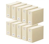SpaceAid Lot de 10 organiseurs de draps de lit pliables pour placard en lin, ensemble de draps avec fenêtre XL (grand et très grand lit), beige