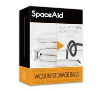 SpaceAid Lot de 20 sacs de rangement sous vide, sacs de compression pour couettes, couvertures, oreillers, literie, vêtements (4 jumbo/4 grands/4 moyens/4 petits/4 rouleaux)