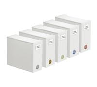 SpaceAid Lot de 5 organiseurs de draps de lit pliables pour placard en lin, ensemble de draps avec fenêtre XL (grand et très grand lit), blanc