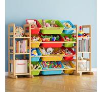 SpaceAid Organisateur de Rangement de Jouets avec 6 étagères et 12 bacs, Organiseur de Jouets, étagère de Rangement pour Enfants, boîte à Jouets pour Chambre à Coucher, Salle de Jeux, décoration de
