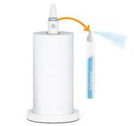 SpaceAid SprayNeat Porte-Serviettes en Papier avec Flacon pulvérisateur, avec pulvérisateur à l'intérieur du Centre, Rouleau d'essuie-Tout pour Cuisine, Salle de Bain, Blanc