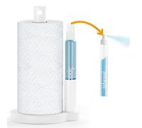 SpaceAid SprayNeat Porte-Serviettes en Papier avec Flacon pulvérisateur, Distributeur d'essuie-Tout avec pulvérisateur à l'intérieur du Centre, Rouleau d'essuie-Tout sous Armoire pour Cuisine (Blanc)