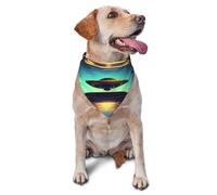 Spacecraft descend Bavoir triangulaire doux et respirant pour chien ou chat