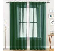 SpaceDresser Rideaux en Voile Transparent avec Passe-Tringle pour Cuisine, Chambre à Coucher, Salon, Rideaux filtrant la lumière du Soleil, décoration Semi-intérieure, Couleurs Assorties (Vert