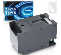 Spaceink T6715 T6716 Boîte de maintenance compatible avec Epson WorkForce Pro WF-3820DWF WF-C4810DTWF WF-4820DWF WF-3825DWF WF-M5799DWF WF-4830DTWF WF-C5710DWF Boîte de maintenance T6715 T6716