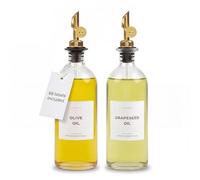 Spaceneat Lot de 2 flacons distributeurs d'huile d'olive pour cuisine, distributeur de sirop de café - Élégantes bouteilles d'huile d'olive pour la cuisine - Distributeur d'huile de cuisson en verre