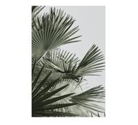 SPACEREBELS Impression sur toile Palm Paradise Dance 80 x 120 cm Châssis 3 | Bois de pin massif, toile 100 % coton, bords imprimés tout autour, prêt à suspendre, décoration murale botanique