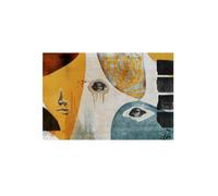 SPACEREBELS Impression sur toile Visages abstraits 90 x 60 cm Châssis 3 cm | Bois de pin massif, toile 100 % coton, bords imprimés tout autour, prêt à suspendre, décoration murale abstraite