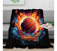 SPACESK Basketball Bedding Couverture en Flanelle Moelleuse Chaudes 3D Imprimé Couverture en Microfibre Légères Couvertures Toutes Saisons Convient Adultes Et Enfants 60x80inch(150x200cm)