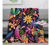 SPACESK Fleurs Bedding Couverture en Flanelle Moelleuse Chaudes 3D Imprimé Couverture en Microfibre Légères Couvertures Toutes Saisons Convient Adultes Et Enfants 80x90inch(200x230cm)