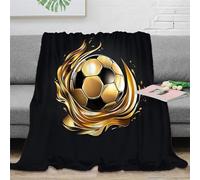 SPACESK Football Couverture Douillette en Flanelle Moelleuse Douce Et Chaude Couverture Imprimée 3D Couverture De Canapé pour Adolescents Et Adultes 60x80inch(150x200cm)