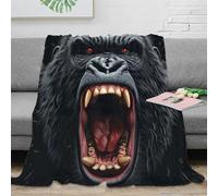 SPACESK Gorille Couverture en Flanelle Couverture Polaire Moelleuse Douce Et Chaude Imprimé 3D Couverture De Canapé pour Adolescents Et Adultes 80x90inch(200x230cm)