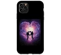 Spacetime Embrasse Couple Interstellaire Connexion Céleste Coque pour iPhone 11 Pro Max