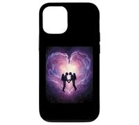 Spacetime Embrasse Couple Interstellaire Connexion Céleste Coque pour iPhone 12/12 Pro