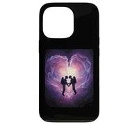 Spacetime Embrasse Couple Interstellaire Connexion Céleste Coque pour iPhone 13 Pro
