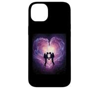 Spacetime Embrasse Couple Interstellaire Connexion Céleste Coque pour iPhone 14 Plus
