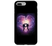 Spacetime Embrasse Couple Interstellaire Connexion Céleste Coque pour iPhone 7 Plus/8 Plus