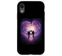 Spacetime Embrasse Couple Interstellaire Connexion Céleste Coque pour iPhone XR