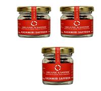 Spacetouch Lot de 3 bobines de fil de kesar bio en cachemire safran de qualité biologique 3 g certifié A1 Safran pur