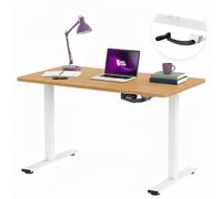 Spacetronik Bureau Réglable en Hauteur Manuel avec Manivelle, Bureau Ergonomique Assis-Debout, Cadre en Acier Robuste, 72-109,5 cm, Capacité de Charge 40 kg, 100x60 cm