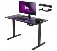Spacetronik Bureau Réglable en Hauteur Manuel avec Manivelle, Bureau Ergonomique Assis-Debout, Cadre en Acier Robuste, 72-109,5 cm, Capacité de Charge 40 kg, 120x60 cm