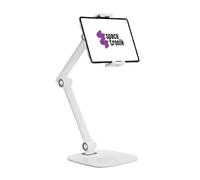 Spacetronik Support Tablette au Sol Réglable en Hauteur - Support Universel pour Tablette et Smartphone 4,7 à 12,9 Pouces - Compatible iPad, iPhone, Samsung Galaxy - Antidérapant
