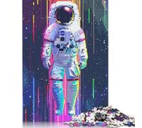 Spacewalking in Silence Puzzle 1000 Pièces Cadeau Unique Jeu Éducatif Challenge Toy À De Qualité Supérieure Peinture Art pour Adultes Et Enfants À Partir De 12 Ans 1000pcs (75x50cm)