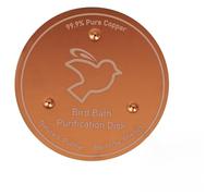 SpaceWings 1 disque de purification en cuivre pur pour bain d'oiseaux, utilisation en toutes saisons - Permet d'économiser du temps de nettoyage pour les amateurs d'oiseaux, les amateurs de jardin