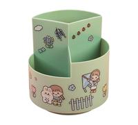 Spacious 360 Rotating Desktop Organiser Multi Functional Plastic Storage Box for School Office Art Supplies Organization Office Desk Storage Box