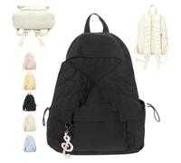Spacious Angel Wings Backpack for Women,Nylon Daypack,School Rucksack，Black