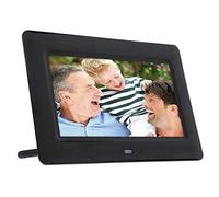 Spacmirrors 13 Pouces Cadre Photo numérique réveil diaporama Lecteur MP3/4 kit de télécommande, Blanc (Noir)