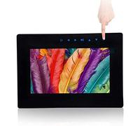 Spacmirrors Cadre Photo numérique 7 Pouces 16:9 IPS HD écran d'affichage Image Musique Lecteur vidéo avec télécommande Noir 18 * 12 * 2 cm Cadre Photo numérique