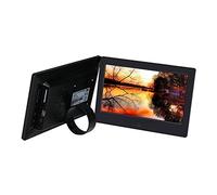 Spacmirrors Cadre Photo numérique 7 Pouces, écran LCD Haute définition/Lecture de Photos, de Musique et de vidéos/Calendrier/réveil/Marche/arrêt Automatique/Compatible USB/Carte SD, Bon Cadeau