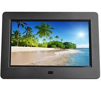 Spacmirrors Cadre Photo numérique, Cadre Photo numérique 7 Pouces 1024 x 600, écran IPS Haute résolution HD, Album électronique, Photo, Musique, vidéo, Calendrier, Horloge, avec télécommande,