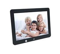 Spacmirrors Cadre Photo numérique de Bureau, Cadre Photo numérique 12 Pouces, écran Haute résolution 1280 x 800, écran LED HD avec Calendrier, réveil, MP3, Photo, Lecteur vidéo avec télécomm