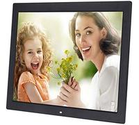 Spacmirrors Cadre Photo numérique, écran LED 19 Pouces 1366 x 768, Photo Haute résolution, Musique, Lecteur vidéo HD, Calendrier, Alarme Marche/arrêt Automatique, Lecteur publicitaire avec tél