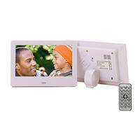 Spacmirrors Cadre Photo numérique, Lecteur Multifonctions 7 Pouces, Haute résolution 1024 x 600, USB, Emplacement pour Carte SD, écran LED, vidéo, Image, Musique, Calendrier, Horloge, minuterie m