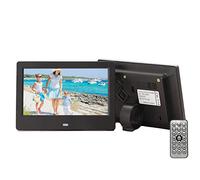 Spacmirrors Cadre Photo numérique, Lecteur Multifonctions 7 Pouces, Haute résolution 1024 x 600, USB, Emplacement pour Carte SD, écran LED, vidéo, Image, Musique, Calendrier, Horloge, minuterie m