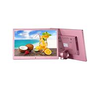 Spacmirrors Cadres Photo numériques 15 Pouces en Alliage d'aluminium en métal L'écran LCD numérique Peut Lire des Images et des publicités vidéo dans Une résolution en Boucle 1280 * 800 (Or ro