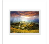 Spacmirrors Cadres Photo numériques 15 Pouces Machine publicitaire Album Photo électronique 4 : 3 Boutons latéraux Cadre Photo numérique Mural Musique Vidéo Lecture Horloge Calendrier (Blanc 1