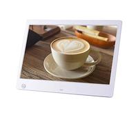 Spacmirrors Cadres Photo numériques Écran IPS Haute définition de 13,3 Pouces Le capteur de Corps vidéo Prend en Charge la Lecture vidéo HD 1920 * 1080 Lecteur HDMi1080P (Blanc)