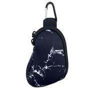 Spacmirrors Porte-inhalateur d'asthme en néoprène - Sac de transport portable - Mini étui pour inhalateur en forme de L - Inhalateur non inclus, Marbre noir., 5" X 3", Poche de rangement