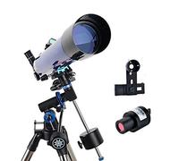 Spacmirrors Télescope pour Enfants Télescopes pour Adultes Télescope astronomique Professionnel pour l'observation des étoiles Sky High 10000 Lunettes Haute définition Deep Sky, Portable et équipé